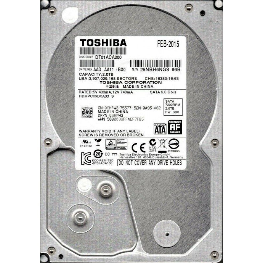 PC Galore | Toshiba 2TB Sata HDD